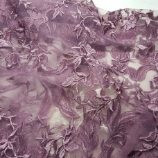 Ткань Сетка с вышивкой (фрезовый)